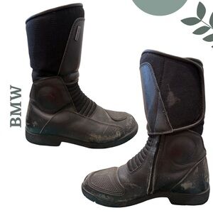 BMW Motorrad Motorcycle Riding Boots – Black Leather Men’s Size 10